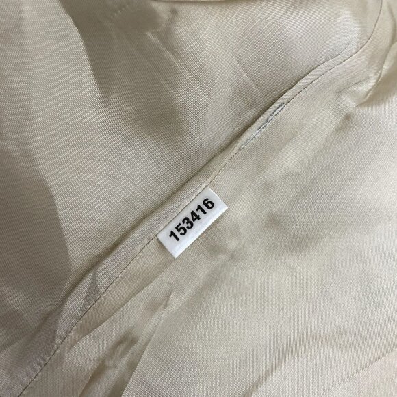 ANN TAYLOR Floral Blazer Top Womens Jacket Size 0 Cream Beige Two Button - Picture 7 of 11